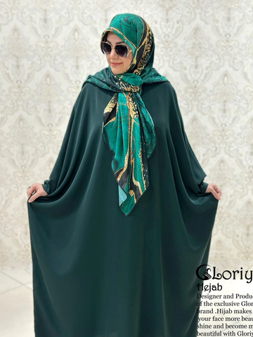 عبا گلوریا رنگ سبز زمردی
