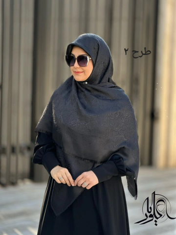 روسری مشکی نگین دار