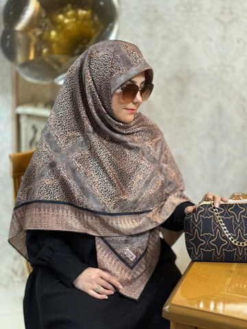 روسری نخ ترک اعلا طرح پلنگی