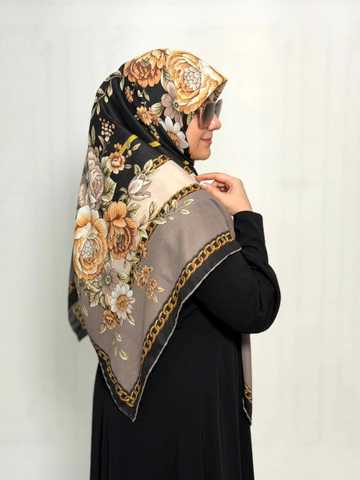 روسری نخی فوق اعلا طرح طوبی