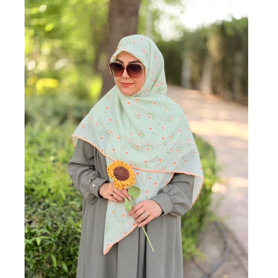 روسری نخی فوق اعلا طرح بابونه