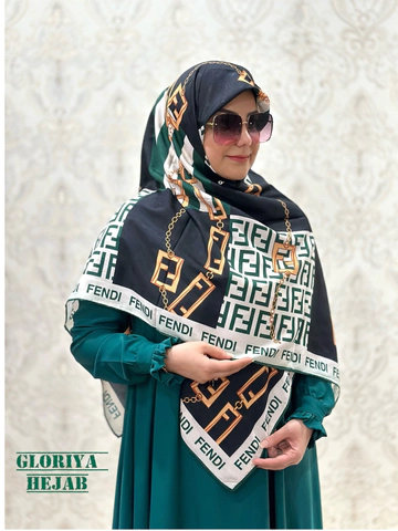 روسری نخ ترک اعلا طرح فندی