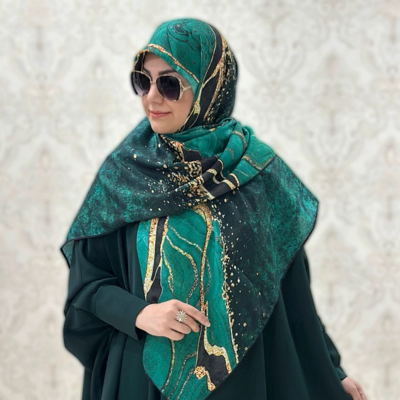 روسری نخ ترک اعلا طرح سنگ