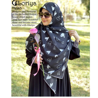 روسری سوپر نخ اعلا طرح قلبی