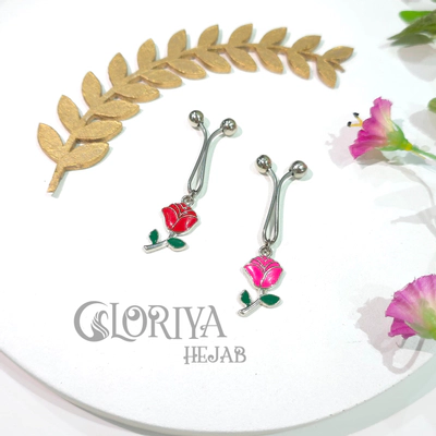 گیره آویزدار طرح گل