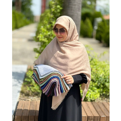 روسری نخ ابریشم ژاکارد اقتصادی