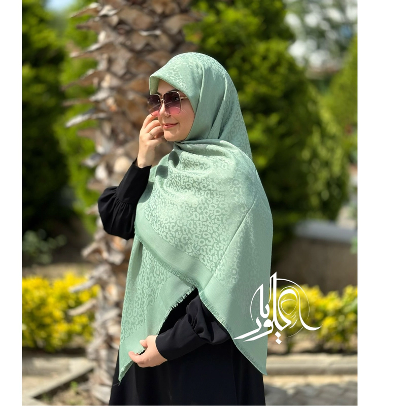 روسری نخ ابریشم ژاکارد اقتصادی