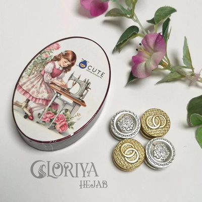 گیره مگنتی طلایی - نقره ای