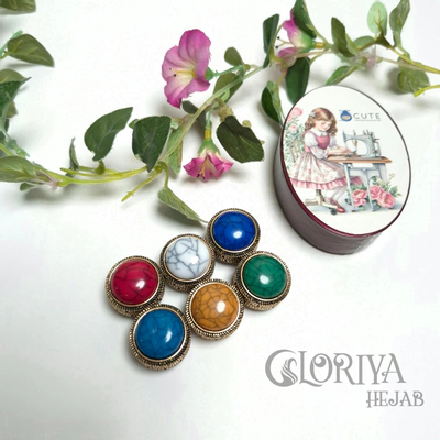 گیره مگنتی برنزی طرح سنگ