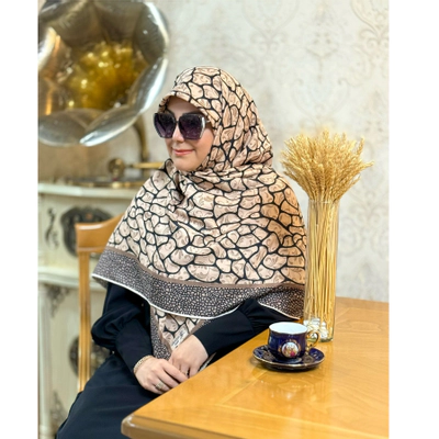 روسری نخ ترک اعلا طرح سنگ