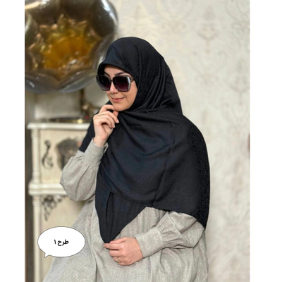 روسری مشکی ژاکارد
