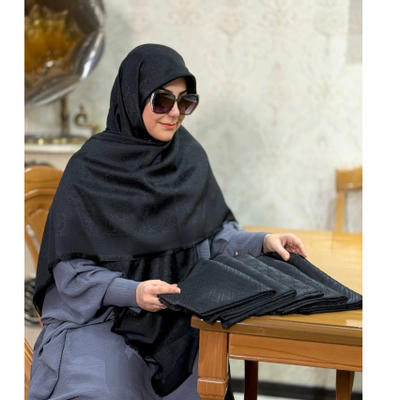 روسری مشکی ژاکارد