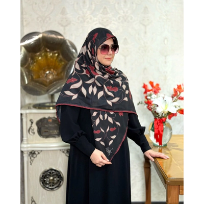 روسری نخی فوق اعلا طرح نارگل