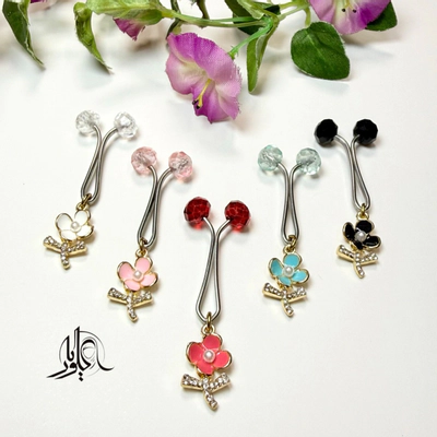 گیره آویزدار مجلسی طرح گل ریز