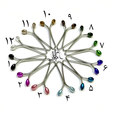 گیره روسری ساده قلبی ریز مرواریدی