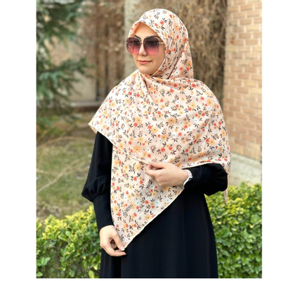 روسری نخی فوق اعلا طرح نارنج