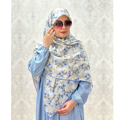 روسری نخی فوق اعلا طرح دل آرا