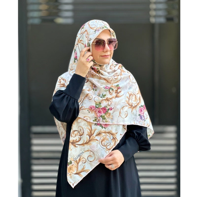 روسری نخی فوق اعلا طرح فلورا