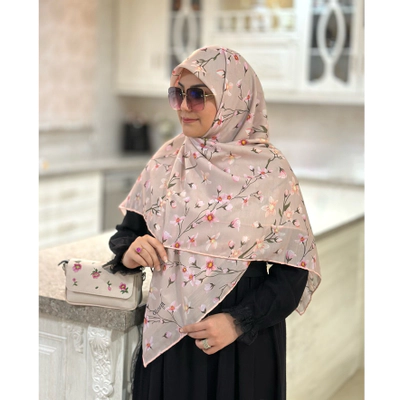 روسری نخی فوق اعلا طرح شکوفه