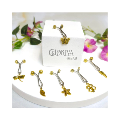 گیره روسری آویزدار برنزی